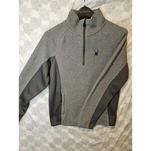 Spyder Men's Zip-Up Pullover Sweater - Gray/Black - S